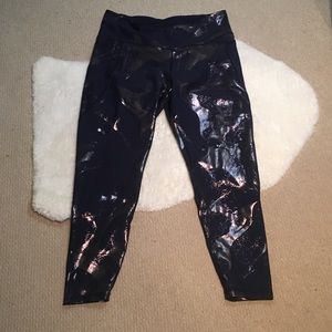 Old Navy High Waist Leggings with Silver Print XXL